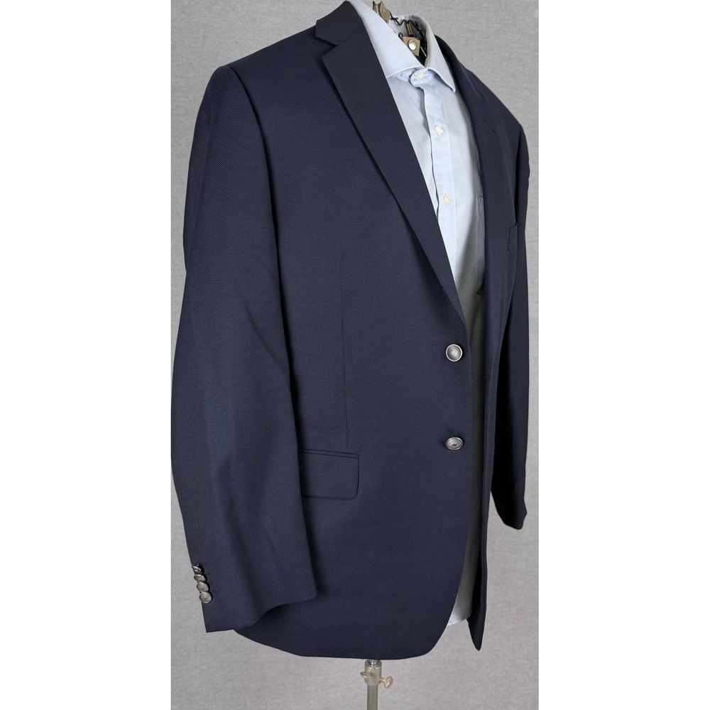 Joseph Abboud Heritage Mens 44R Navy Blue Wool Blazer Reda Italian Fabric 1518